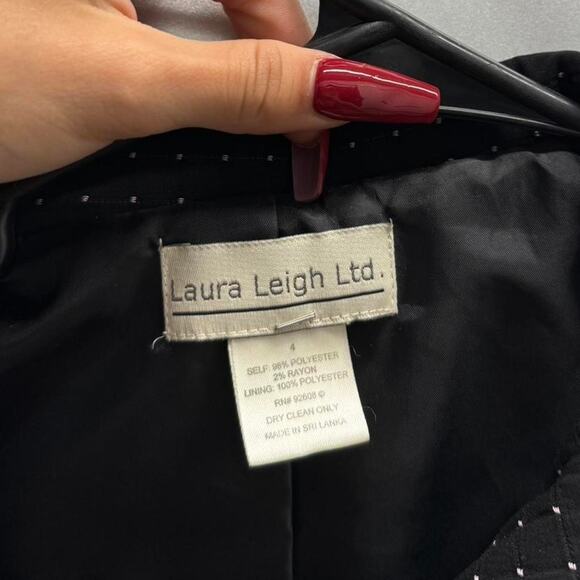 black and pink polka dot blazer - Picture 6 of 6